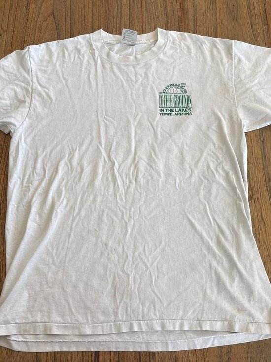 Other - Vintage White Graphic T Shirt Tempe Arizona Green Print Short Sleeve Casual Tee